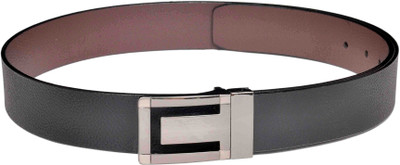

Scarleti Men Casual Black Genuine Leather Reversible Belt