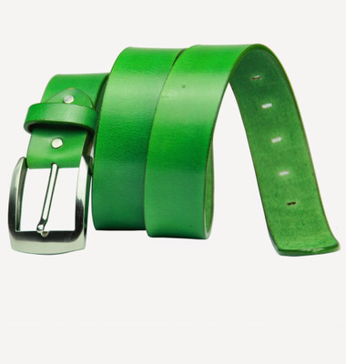 

99Cells Men Casual Green Genuine Leather Belt