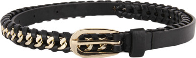 

Lino Perros Women Casual Black Artificial Leather Belt, B001
