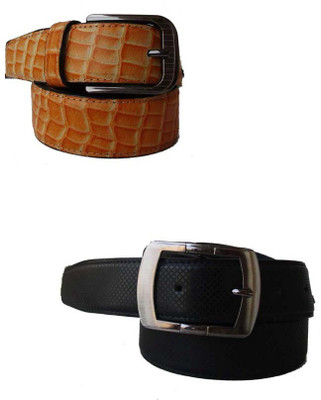 

Klaska Men Casual Tan Genuine Leather Belt