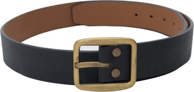 

Skyways Men Casual, Semi-formal Black Artificial Leather Belt, Black-02