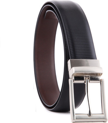 

Bluth Men Formal Black Artificial Leather Reversible Belt, Black;brown