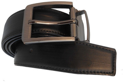 

AmahapGlamourDaze Men Formal Black Artificial Leather Reversible Belt