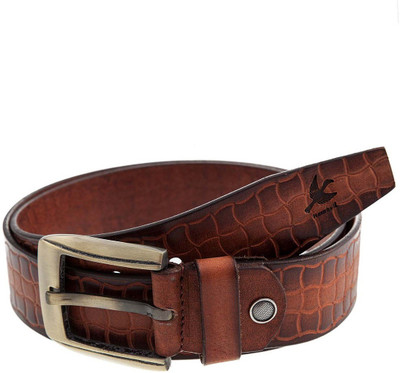

Hornbull Men Casual Brown Genuine Leather Belt