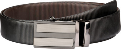 

Teakwood Men Casual Black Genuine Leather Reversible Belt