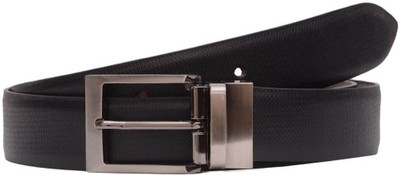 

Snoby Men Formal Black Genuine Leather Reversible Belt