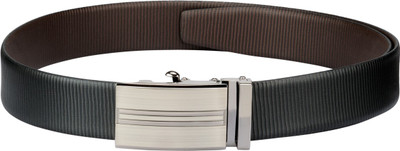 

Teakwood Men Black Genuine Leather Reversible Belt