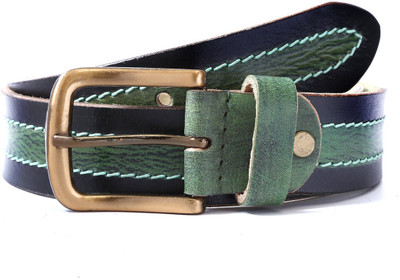 

WildHorn Men Casual Multicolor Genuine Leather Belt, Black;green