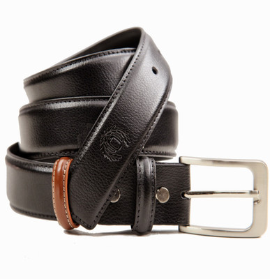 

99Cells Men Semi-formal Black Genuine Leather Belt