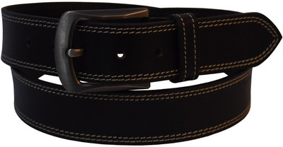 

Pellezari Men Casual Black Genuine Leather Belt