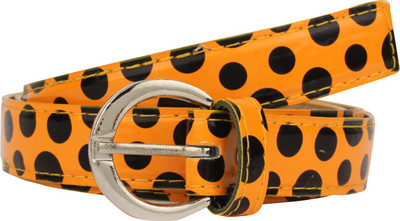 

SRS Women Casual Orange, Black Synthetic Belt, Black;orange