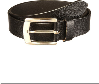 

Contrast Men Formal Brown Genuine Leather Belt, Black-09