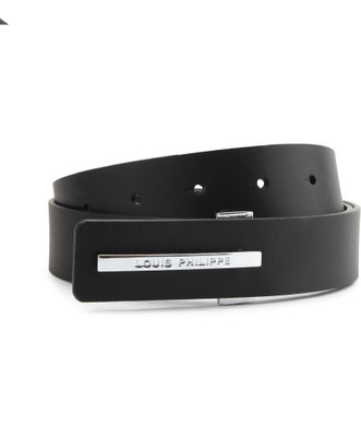 

Louis Philippe Men Blue Genuine Leather Belt, Black