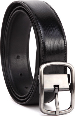 

U+N Men Formal Black Genuine Leather Belt