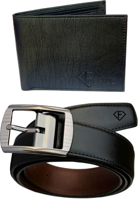 

Fashius Men Black Artificial Leather Belt, Black-01