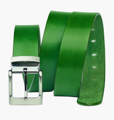 

99Cells Men Casual Green Genuine Leather Belt