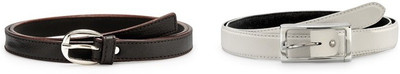 

Arum Girls Casual, Formal White, Black Artificial Leather Belt, White n black