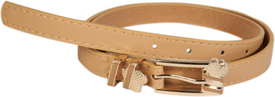 

Young & Forever Women Casual, Evening/Party, Formal, Semi-formal Beige Artificial Leather Belt, Sleek brown heart