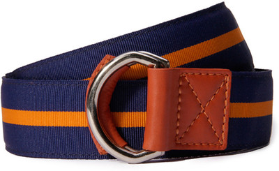 

tZaro Women Casual Blue, Orange Fabric, Genuine Leather, Metal, Synthetic Belt, Dark purple and orange