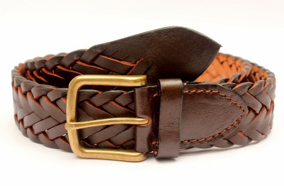 

Tops Men Casual Brown Genuine Leather Belt