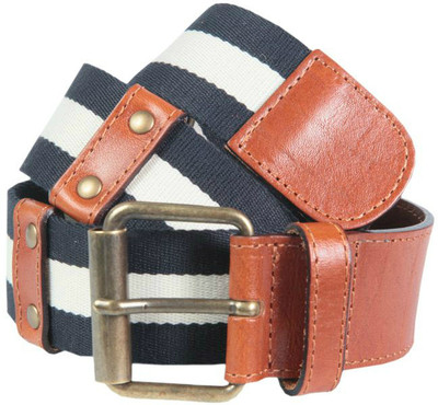 French Connection Women Casual Blue, White, Brown Synthetic, Genuine Leather Belt, Nocturnal