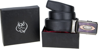 

Genious Men Casual, Formal, Party Black Genuine Leather Belt, Black-14