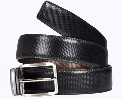 

Shopping Store Boys Formal Black Artificial Leather Reversible Belt