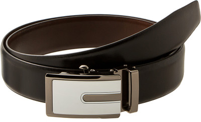

Gildermen Men Formal Black Genuine Leather Reversible Belt