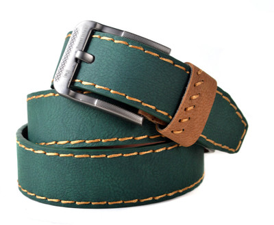 61% OFF on Drakemen Men Casual, Formal Green Genuine Leather Belt