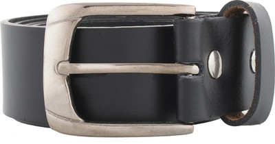 

WCL Men Formal Black Genuine Leather Belt, Black-5