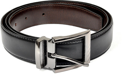 

Frow Men Black Genuine Leather Reversible Belt