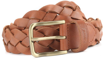 

Levi's Men Tan Genuine Leather Belt