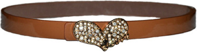 

Portia Girls Brown Artificial Leather Belt, Brownheart