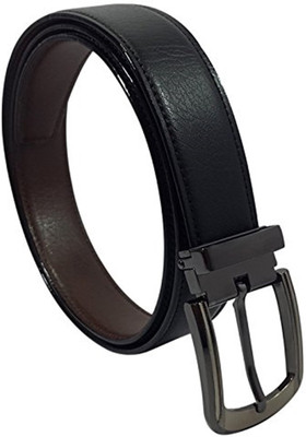 

LAER Men Black Genuine Leather Belt