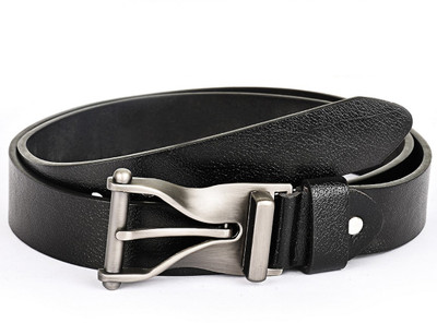 

Buckle Up Men Formal Black Genuine Leather Belt