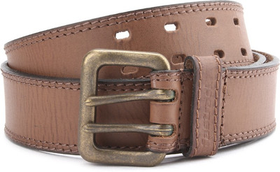 

Fastrack Men Casual Brown Genuine Leather, Metal Belt, Light brown