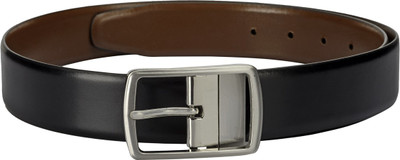 

TKWD Leathers Men Casual Black Genuine Leather Reversible Belt