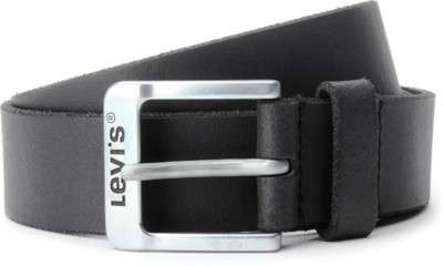 

Levi's Men Black Metal Belt, Deep black