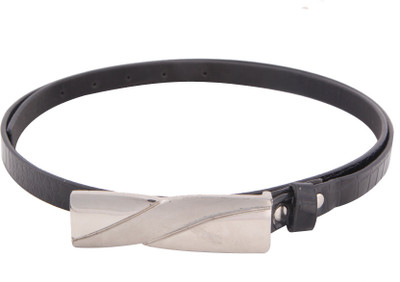 

Skyways Women Casual Black Artificial Leather Belt, Black-01