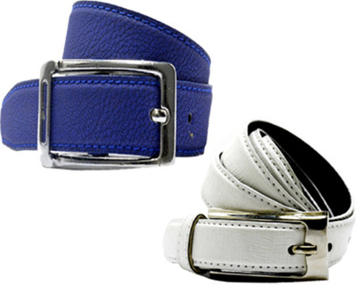 

Wholesome Deal Women Casual Multicolor Synthetic Belt, White and blue