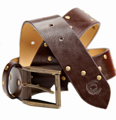 

99Cells Men Casual Brown Genuine Leather Belt
