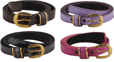 

SRS Women Casual Pink, Black, Brown, Purple Artificial Leather Belt, Pink-black-brown-purple-138