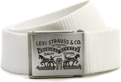 

Levi's Men White Canvas Belt