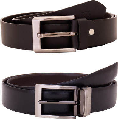 

Valbone Men Formal Black Genuine Leather Belt