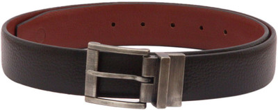 

Viari Men Black Genuine Leather Reversible Belt, Black / tan
