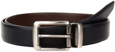 

LAER Men Black Genuine Leather Belt