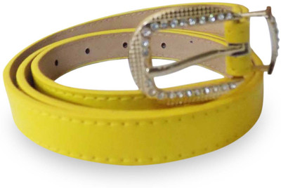 

Rege Girls Casual Yellow Artificial Leather Belt