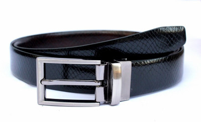 Tops Men Formal Black, Brown Genuine Leather Reversible Belt, Black and brown