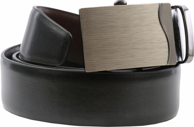 

Walletsnbags Men Formal Black Artificial Leather Reversible Belt, B8-blk