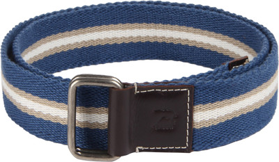 

Kaizu Men Casual Blue Canvas, Genuine Leather Belt, Blu blk